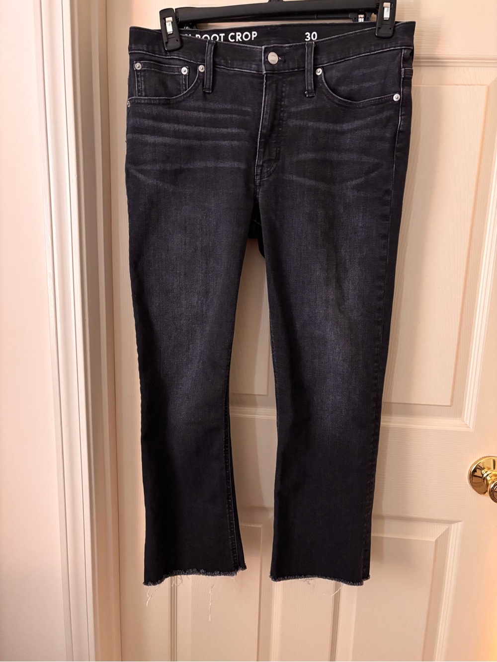 J. Crew Black Demi Boot Crop Jeans